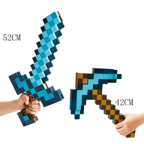 Transforming Sword and Pickaxe, Minecraft Game, Kid size Role-play Accessory