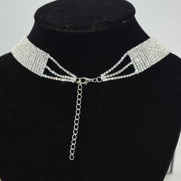 10 Rows Diamante Choker