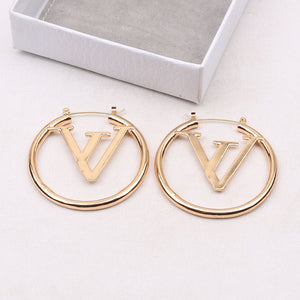 LV Hoop Earrings 8245-Gold