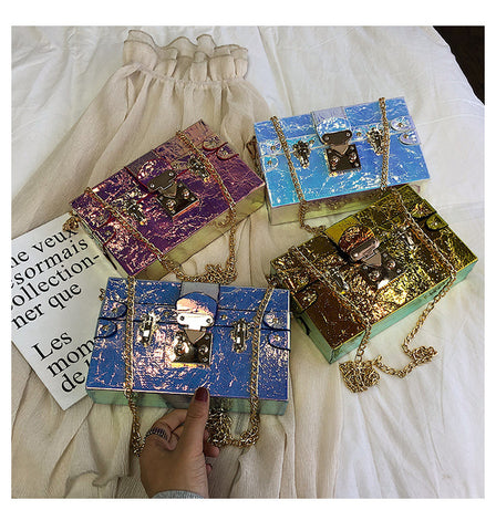 Holographic Material Box Clutches