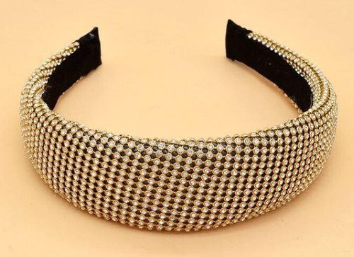 Wide Padded Rhinestones Headband