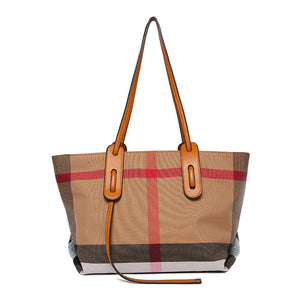 Plaid Tote Handbag