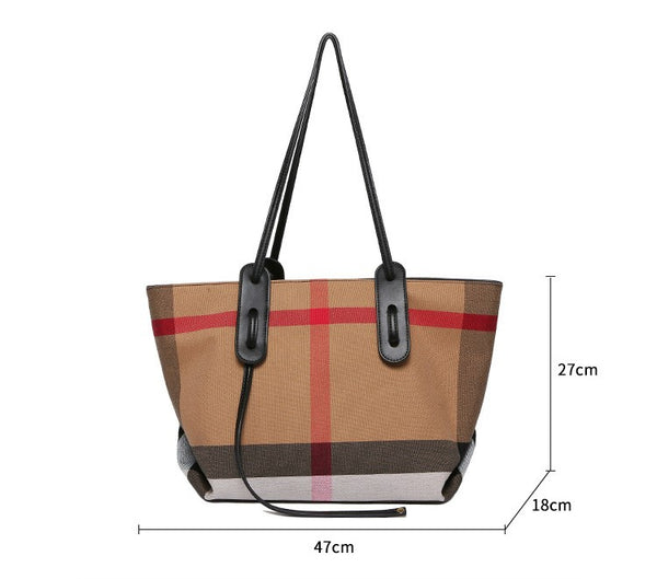 Plaid Tote Handbag