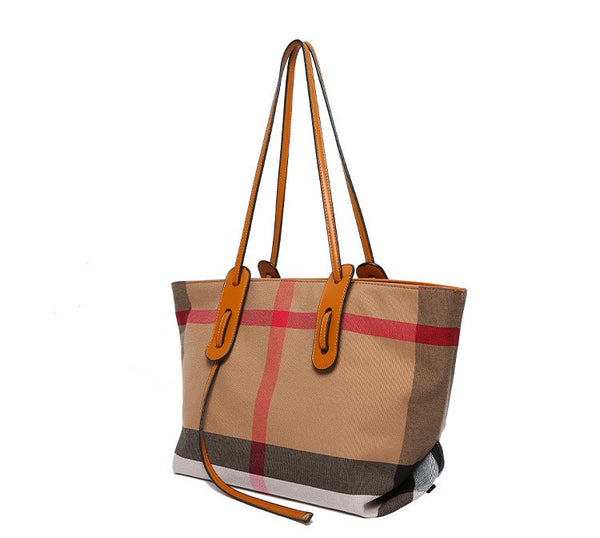 Plaid Tote Handbag