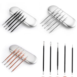 5Pcs Stainless Steel Acne Remover Kit