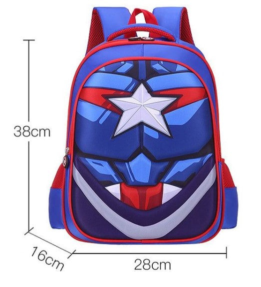 3D Super Hero Cartoon Character Backpack