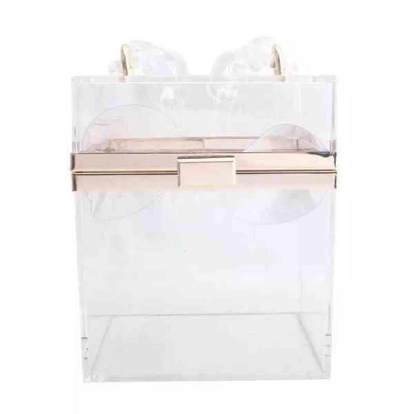 Transparent Clear Acrylic Clutch Purse Chain Strap