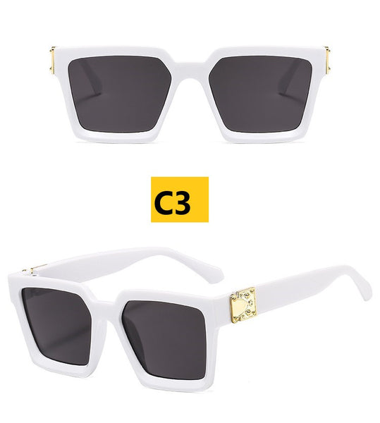 Oversized Mirror Square Sunglasses