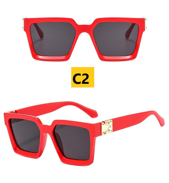 Oversized Mirror Square Sunglasses