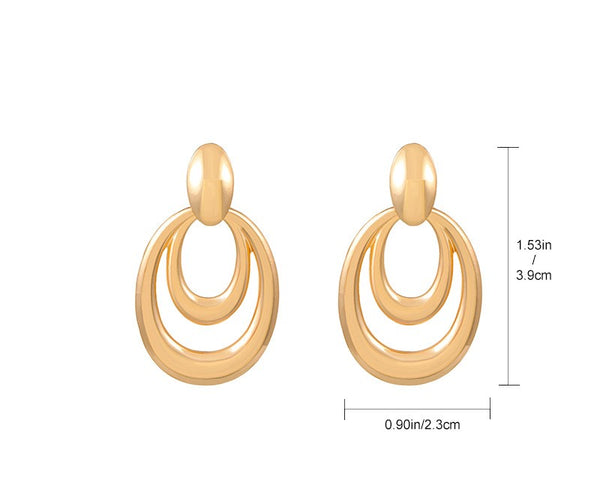 Retro Alloy Drop Earrings