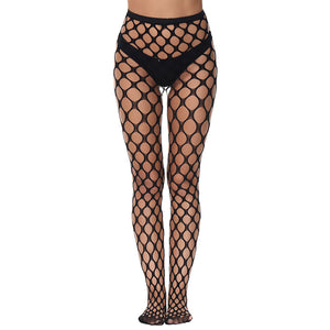 Patterned Fishnet Stockings 3055-BLK