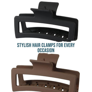 Large 13cm Rectangular Hair Clamps