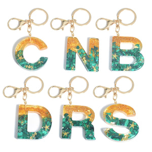 Resin Initial Key Chain