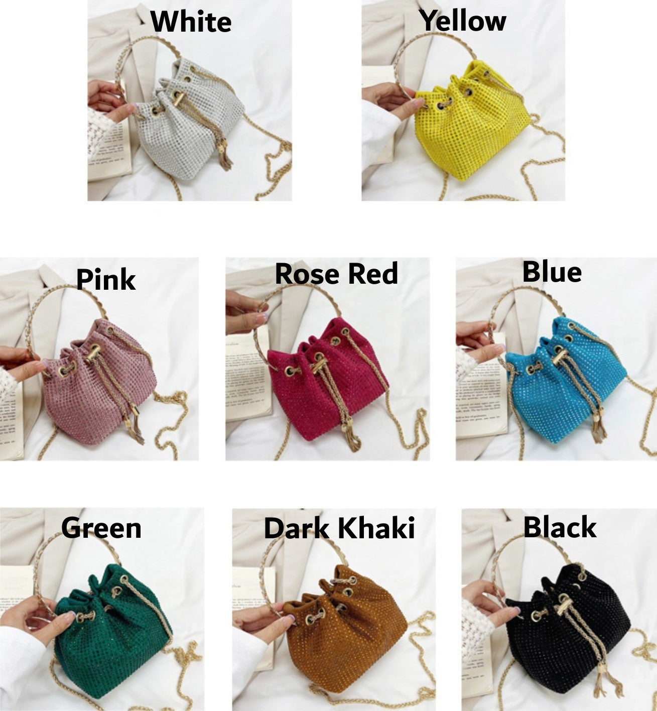 Studded Drawstring Pouch