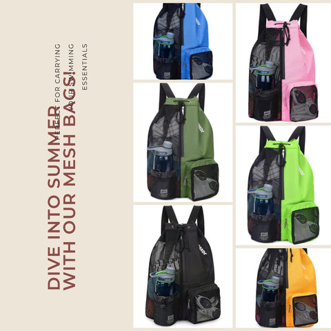 Mesh Drawstring Sports Backpack APJ03