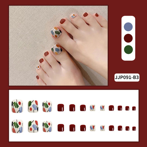 Press On Toe Nails JJP091-B3