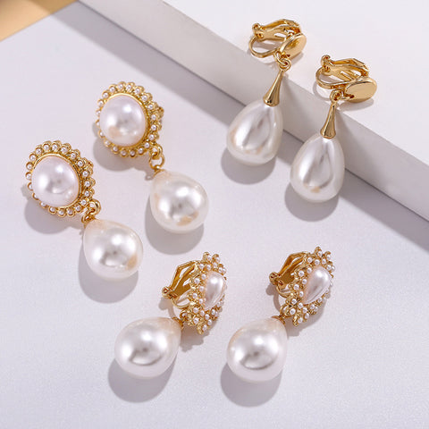 Baroque Pearl Clip Earrings