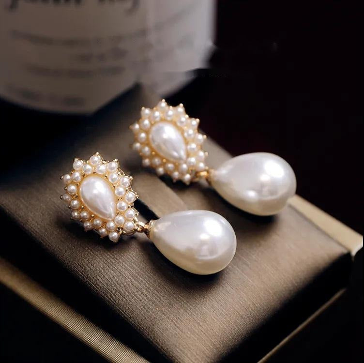 Pearl Large Drop Earrings