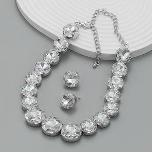 Round Glass Necklace Set