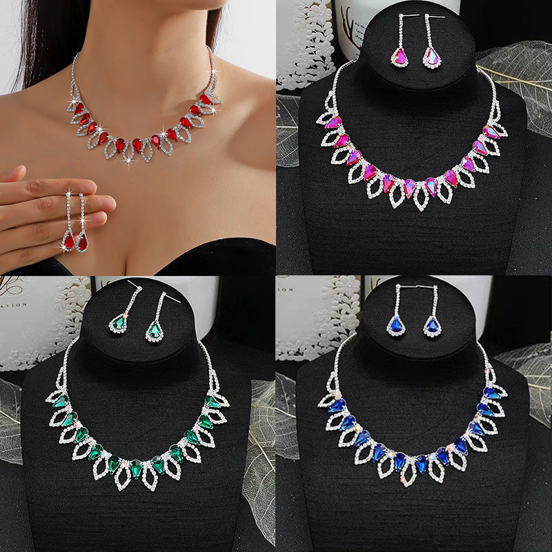 Luxury Diamante Necklace Set BL02