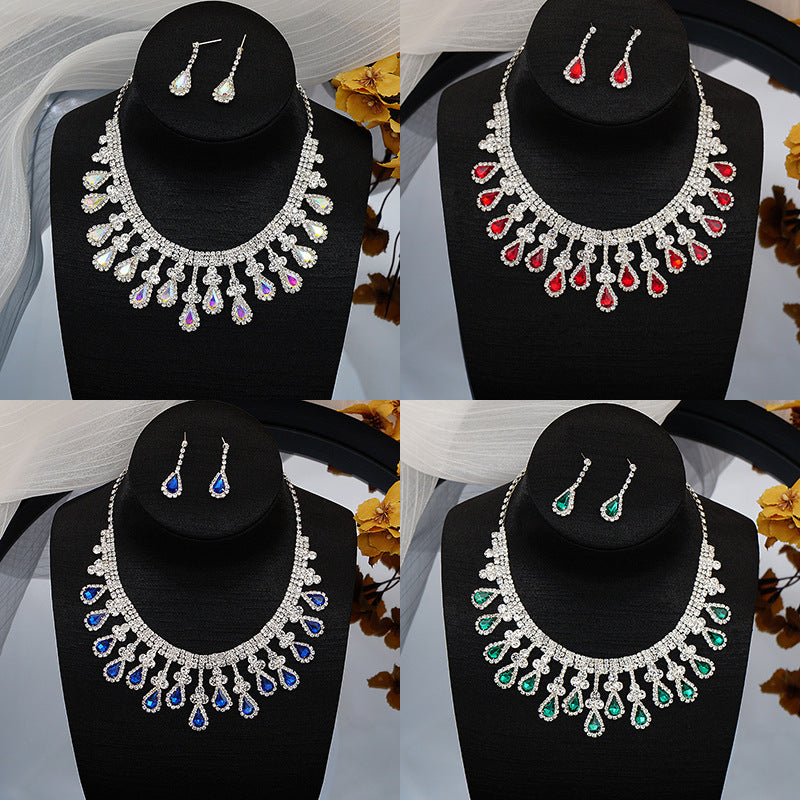 Luxury Diamante Necklace Set 014