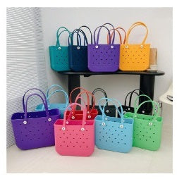 PVC Basket Medium Beach Bag