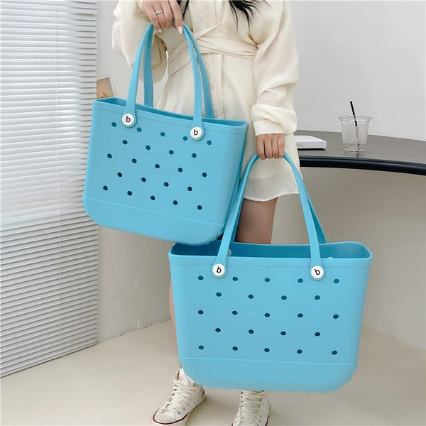 PVC Basket Medium Beach Bag