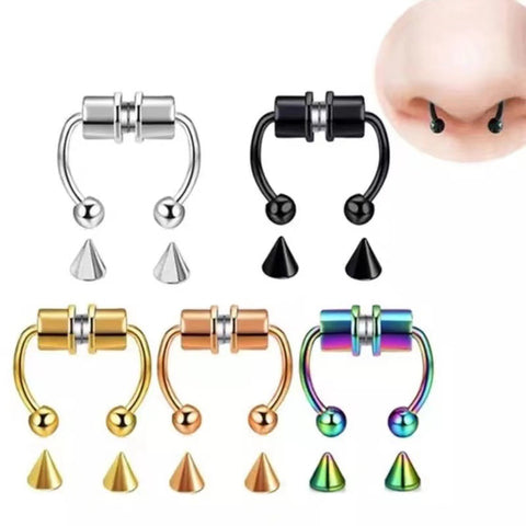 Stainless Steel Magnetic False Nose Ring