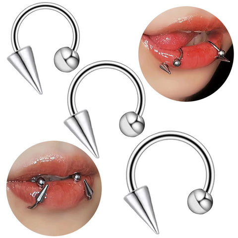 Cone Head Stainless Steel Lip Ring