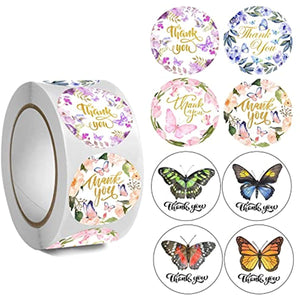 Butterfly Bridal Thank You Stickers