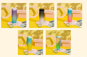 600ml Gradient Color Water Bottle With Strap