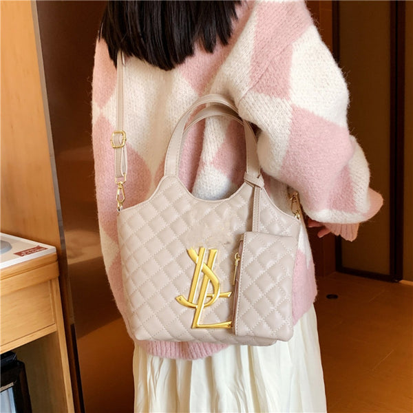 YL Large Quilted Shoulder Bag