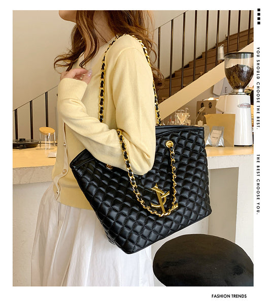 YL Large Quilted Tote Bag