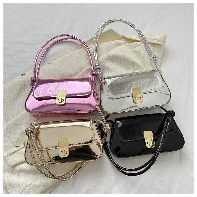 Retro Metallic Adjustable Strap Shoulder Bag