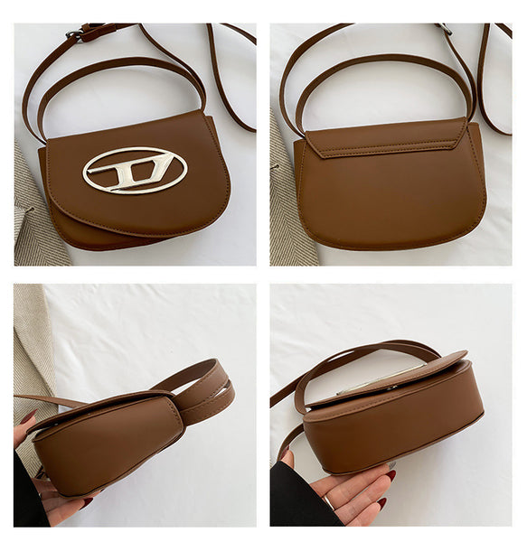 D Shoulder Bag With Long Strap