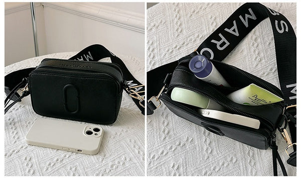 Metallic MJ Camera Bag With Wide Shoulder Strap