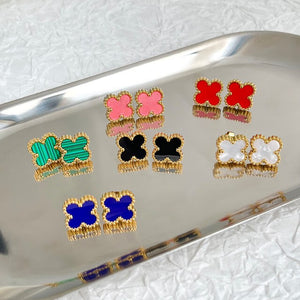 Clover Enamel Earring