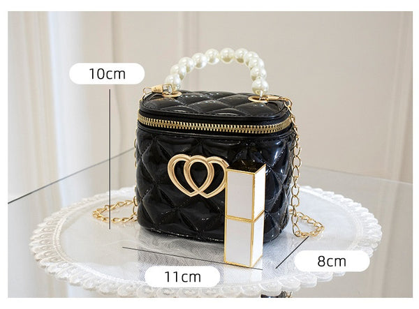 PVC Jelly Bag With Pearl Handle