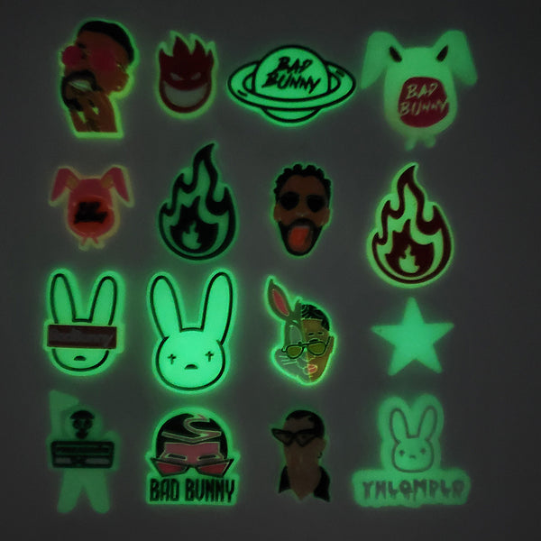 Bad Bunny Glow in the Dark Croc Charms