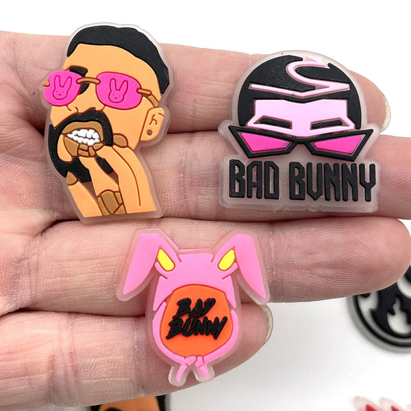 Bad Bunny Glow in the Dark Croc Charms