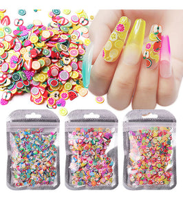 Soft Clay Fruit Slices Nail Art Accessory