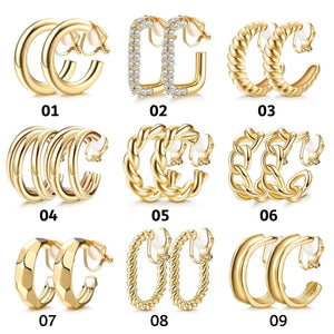 C Shaped Clip On Earrings