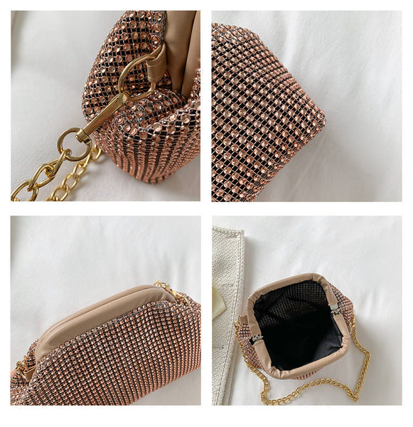 Diamante Shell Clutch Bag