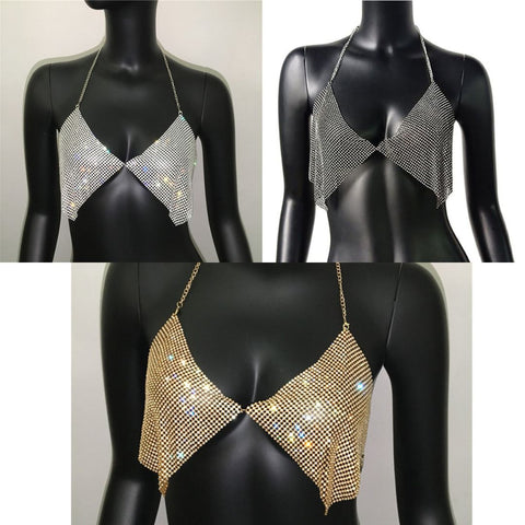 Rhinestone Halter Top