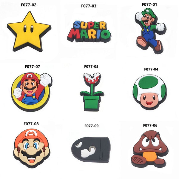 Mario Brothers' Croc Charms