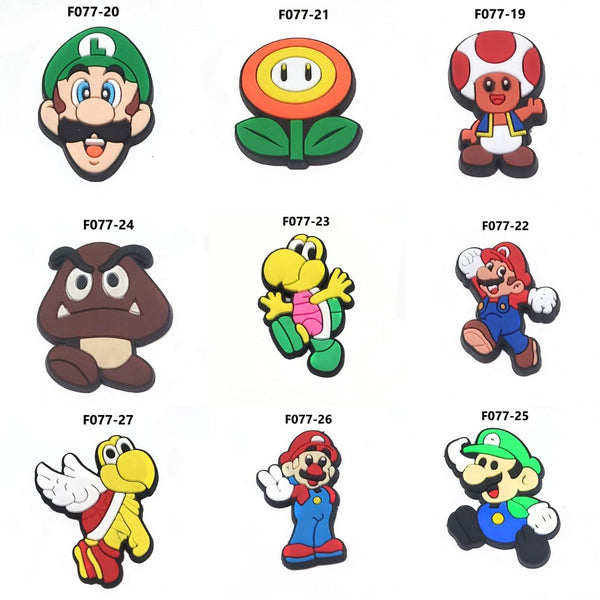 Mario Brothers' Croc Charms