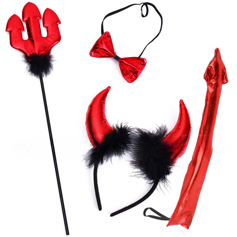 Horns, Headband and Fork Cosplay Set