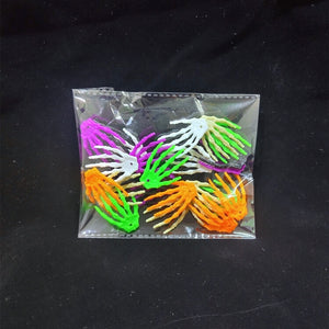 Halloween 4.5cm Ghost Hands Purple, White and Orange (Pack of 12 Pairs)