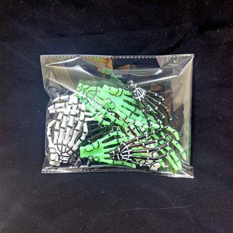 Halloween 7.5cm Ghost Hands Green, White and Black(Pack of 6 Pairs)