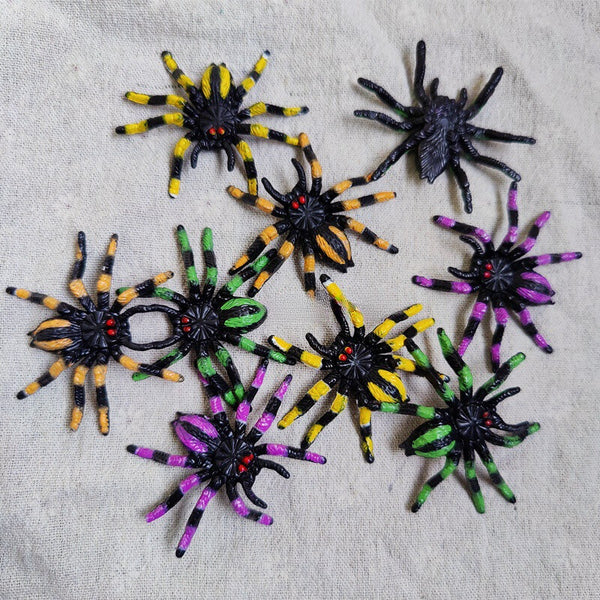 Halloween Toy Spiders 6.3 X 5.2cm (Pack of 12pcs)